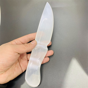 Hot Selling High Quality Clear Gypsum Knife White Selenite Dagger Healing Selenite