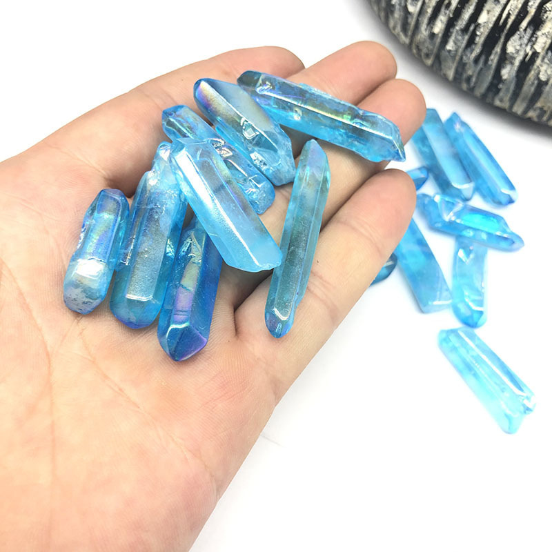 2-3 inches Natural Red Aqua Aura Spirit Quartz Healing Crystal Stone Points For Home Decor