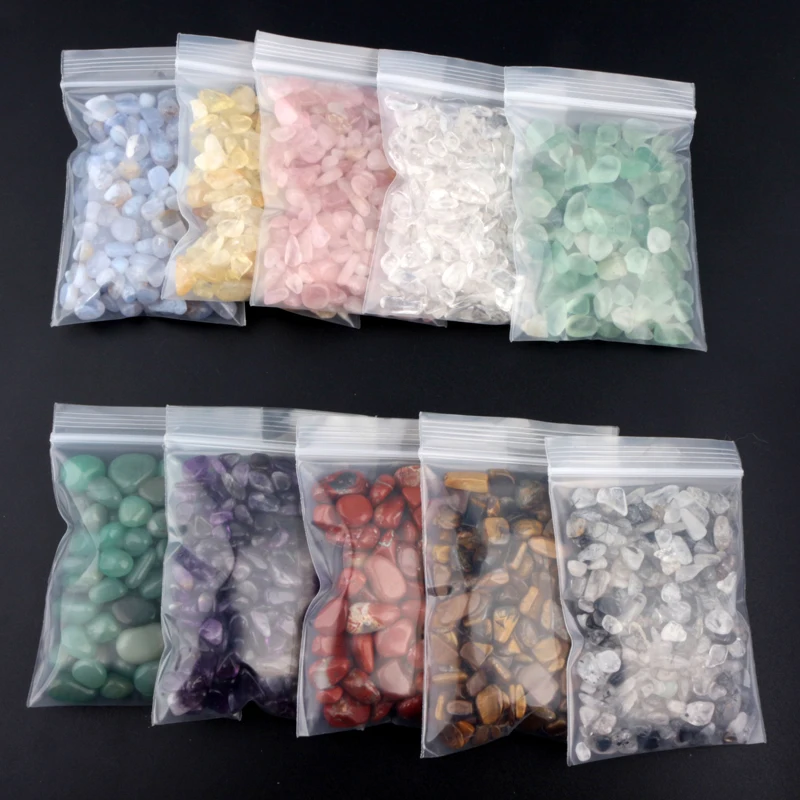 Wholesale Natural Healing Crystal Chips Rock Quartz Stone Polished Gravel Crystal Tumbled Stones