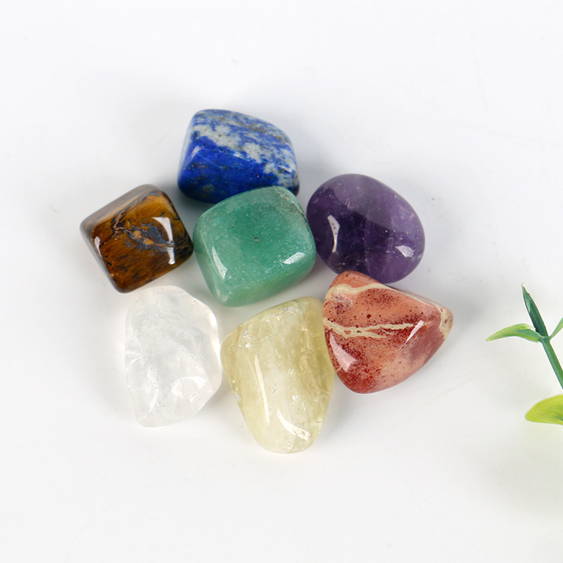 Natural Gemstone 7 Chakra Healing Crystal Polished Crystal Tumble 7 Chakra Stones For healing