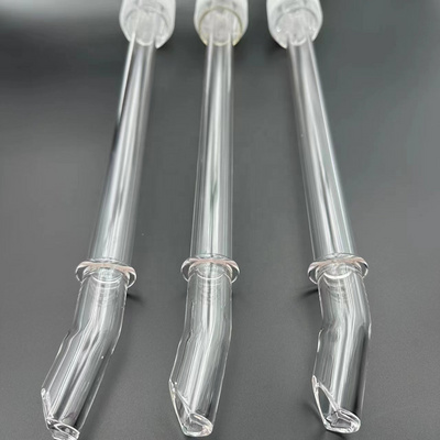 Customized fused quartz heat resistant transparent quartz glass tube condenser pipe