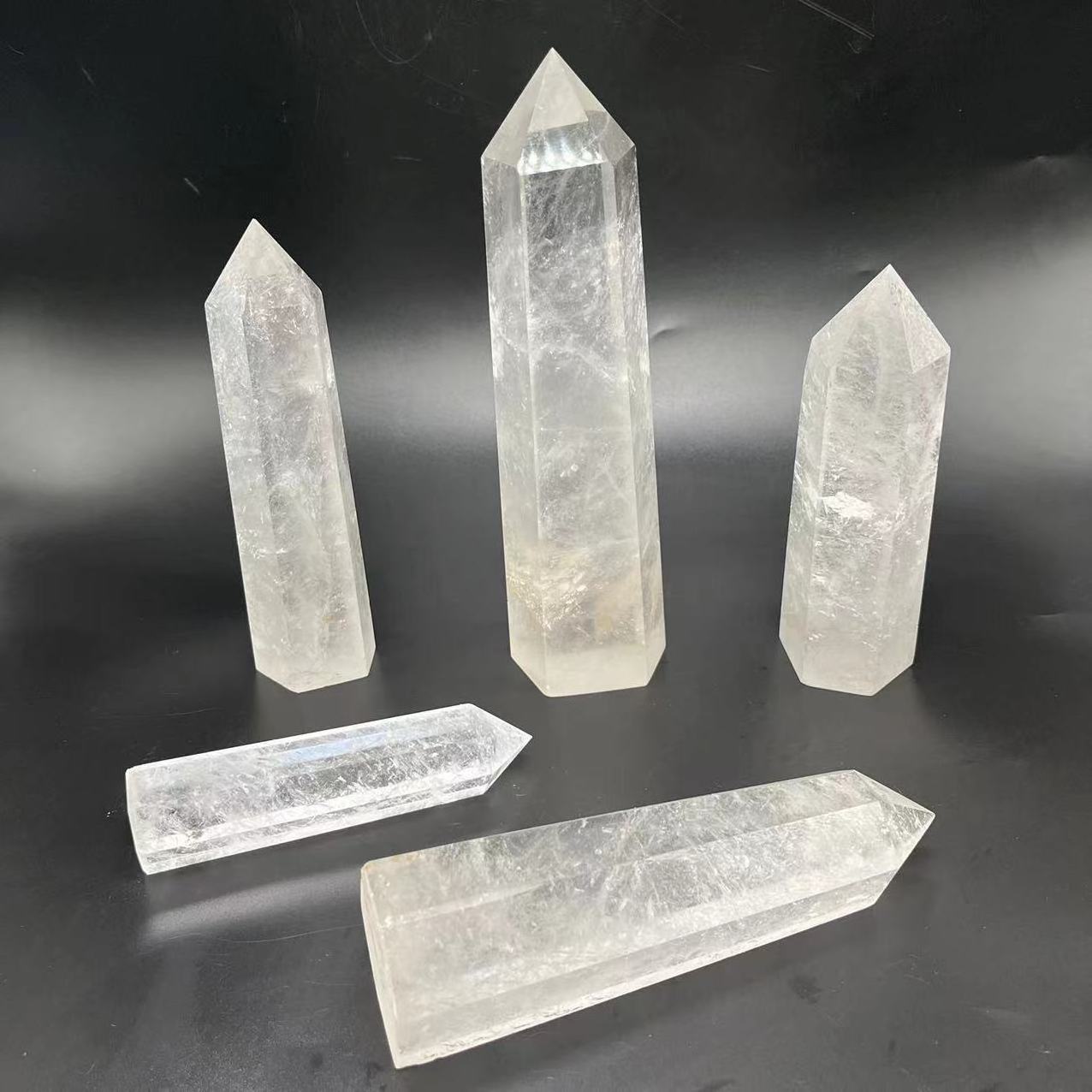 Wholesale Bulk Gemstone Tower Crystals Healing Stones Large Clear Quartz Tower Crystal Wand Point