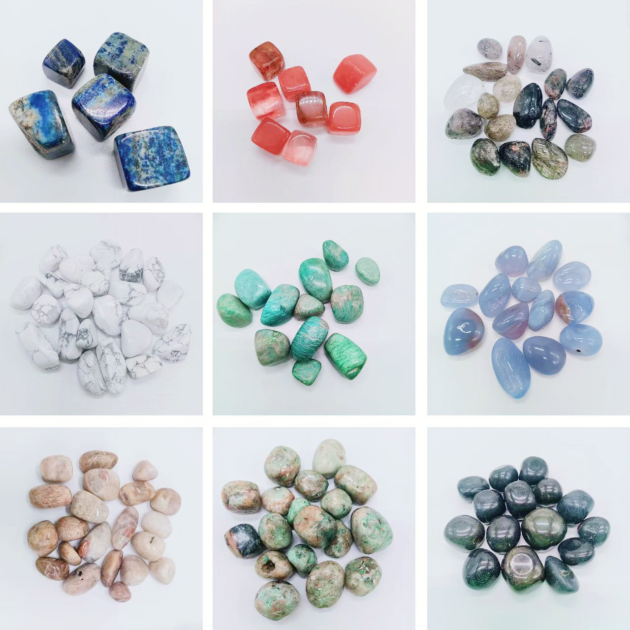 Wholesale Various Natural Gemstone Cube Crystals Healing Stones Polished Tumbled Stone