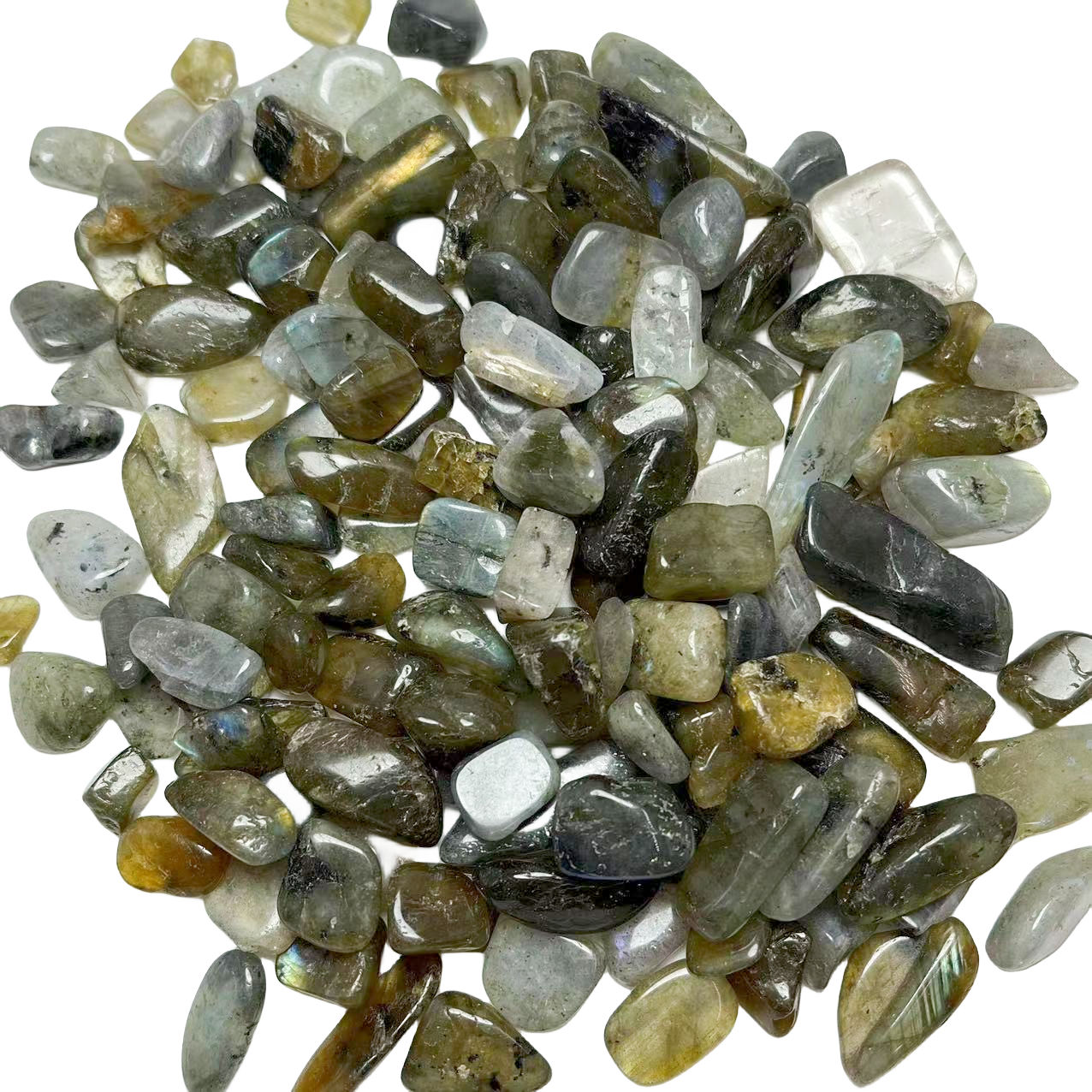 Wholesale Natural moonstone Gemstone polished Labradorite Chips heading blue flash crystal gravel For  healing stones Home Decor