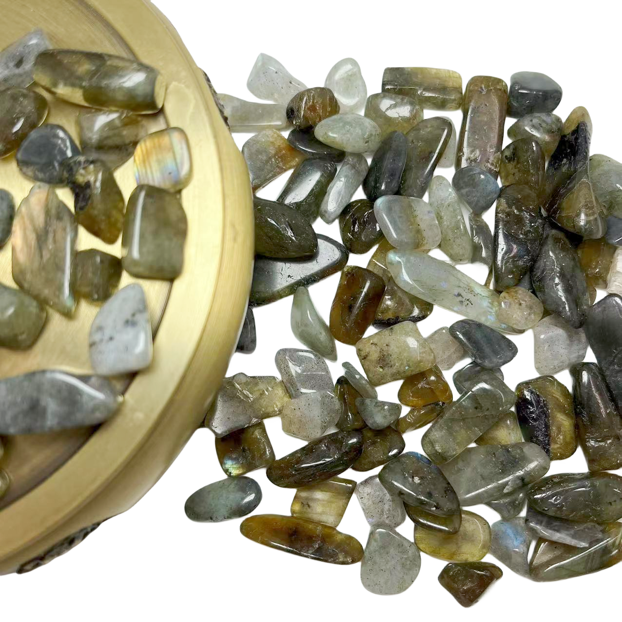 Wholesale Natural moonstone Gemstone polished Labradorite Chips heading blue flash crystal gravel For  healing stones Home Decor