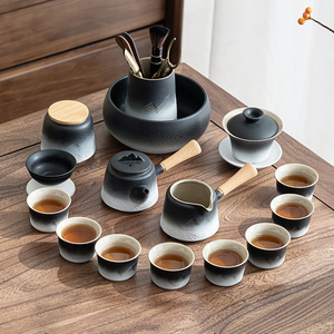 Chinese Kung Fu Travel Tea Set A pot With Cups Hot Sells Customized Tea Cups Ceramic Portable Tea