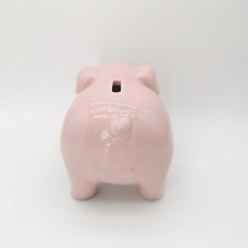 Small lovely Ceramic Pig shape Money Saving Box Piggy Coin Bank for children