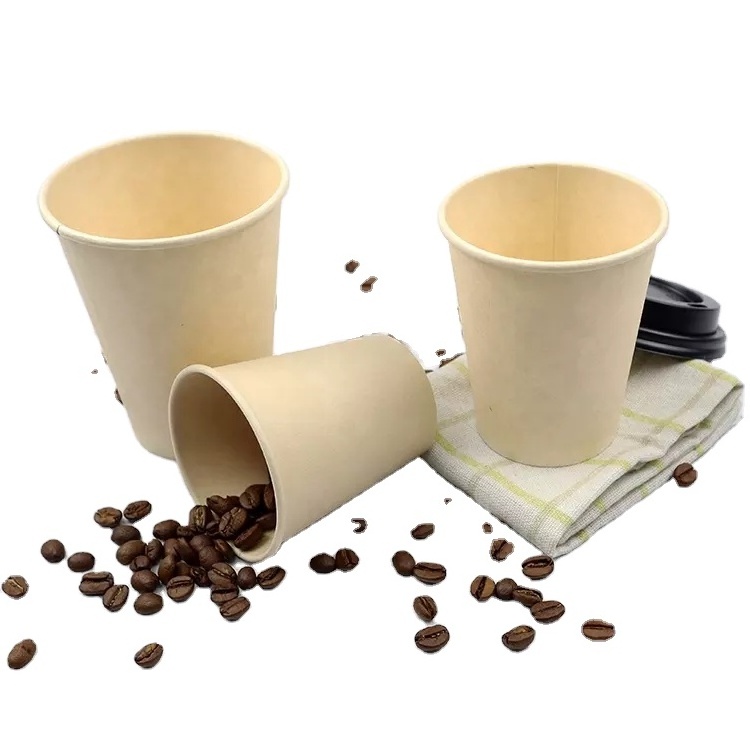 Customize Logo Design Printing Paper Cup 6/8/10/12/16 OZ Hot Coffee Cups Disposable Craft Paper Cup