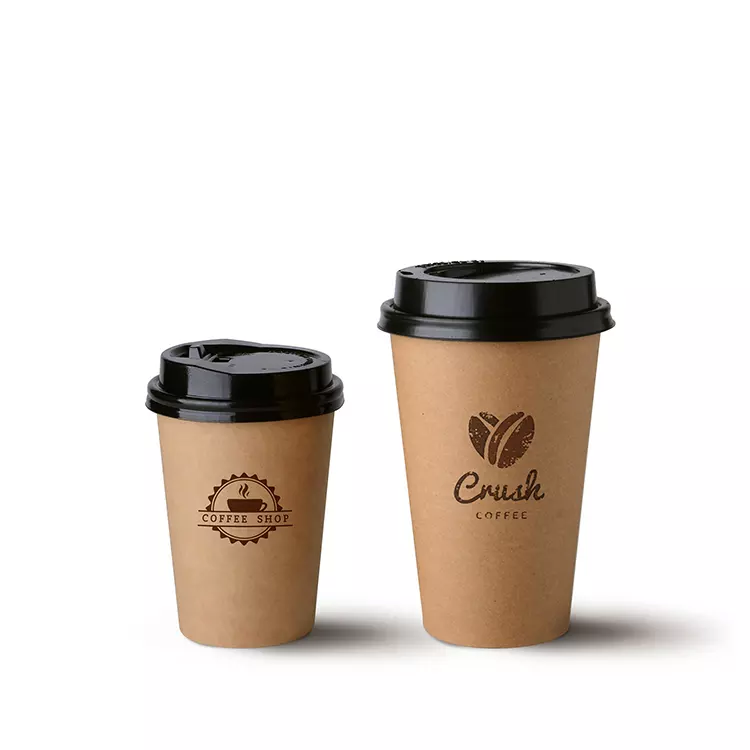 Customize Logo Design Printing Paper Cup 6/8/10/12/16 OZ Hot Coffee Cups Disposable Craft Paper Cup