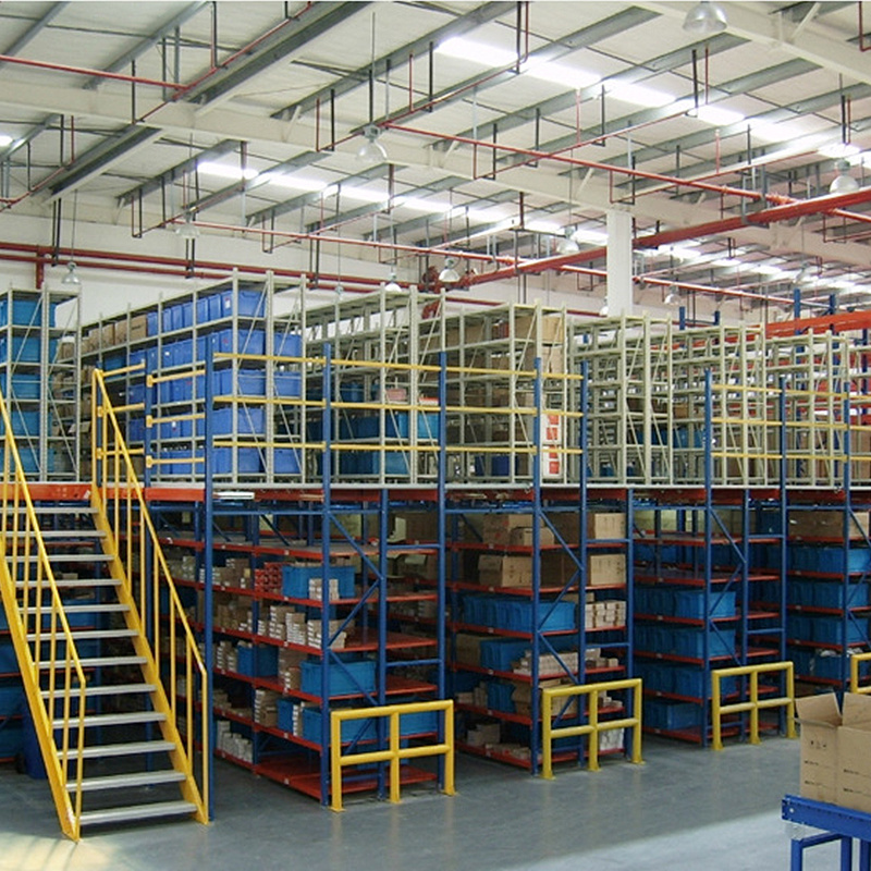 mezzanine floor rack for warehouse storage kits with stairs system platform