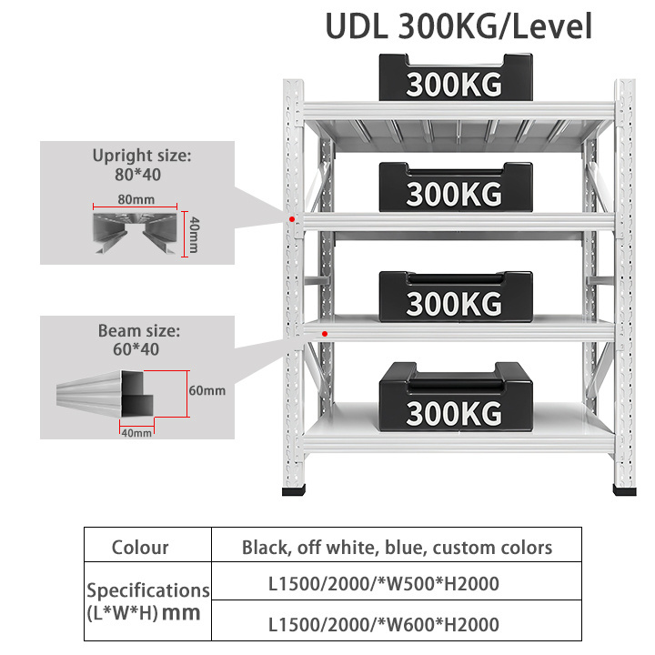 DI-AO Medium Duty Metal Shelving Warehouse Shelf Storage Pallet Racking System Stacking Rack