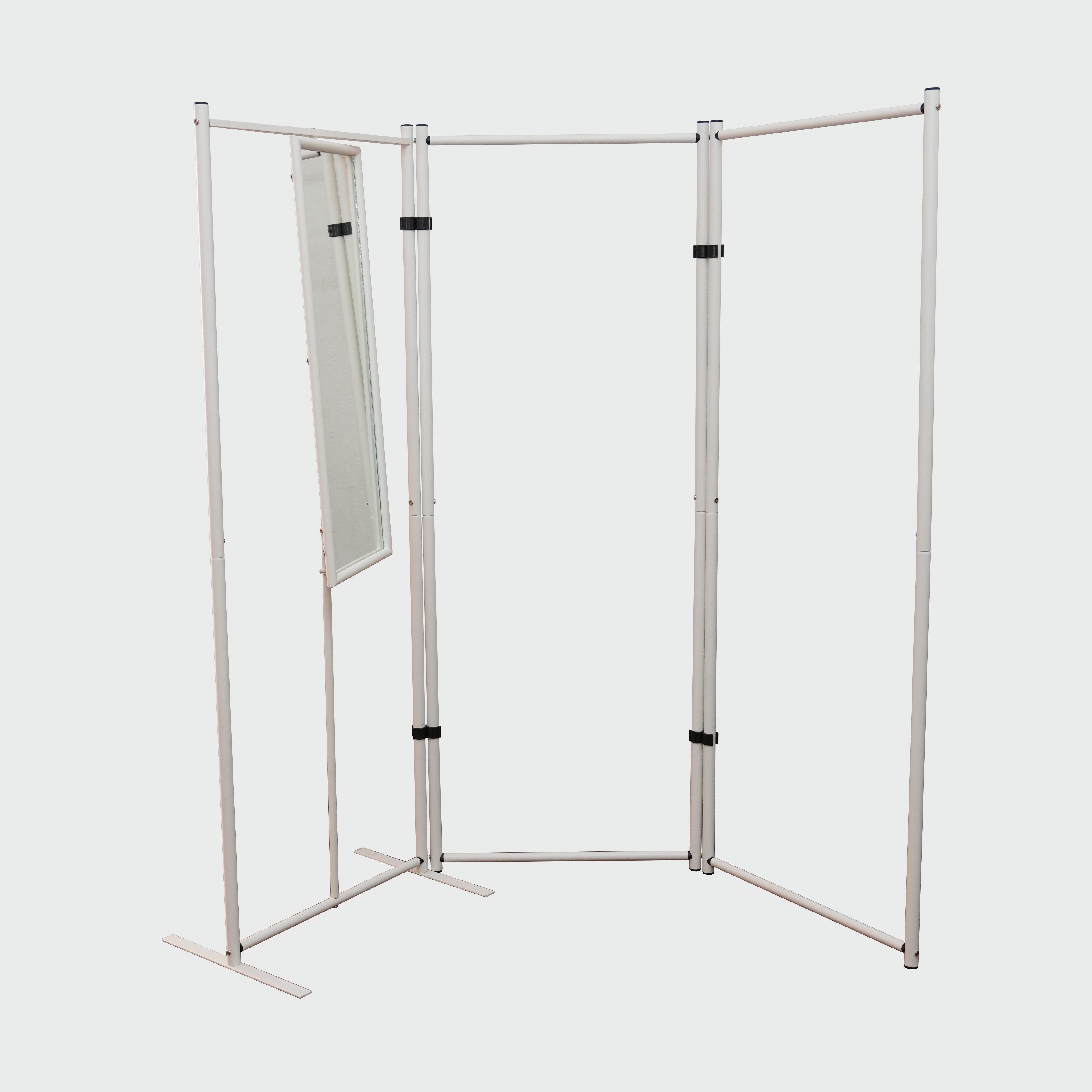 Metal coat rack & dressing mirror