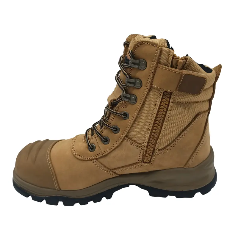 Fashionable Composite Steel Toe Waterproof Industrial Mining Leather Anti-slip High Cut Safety Boots