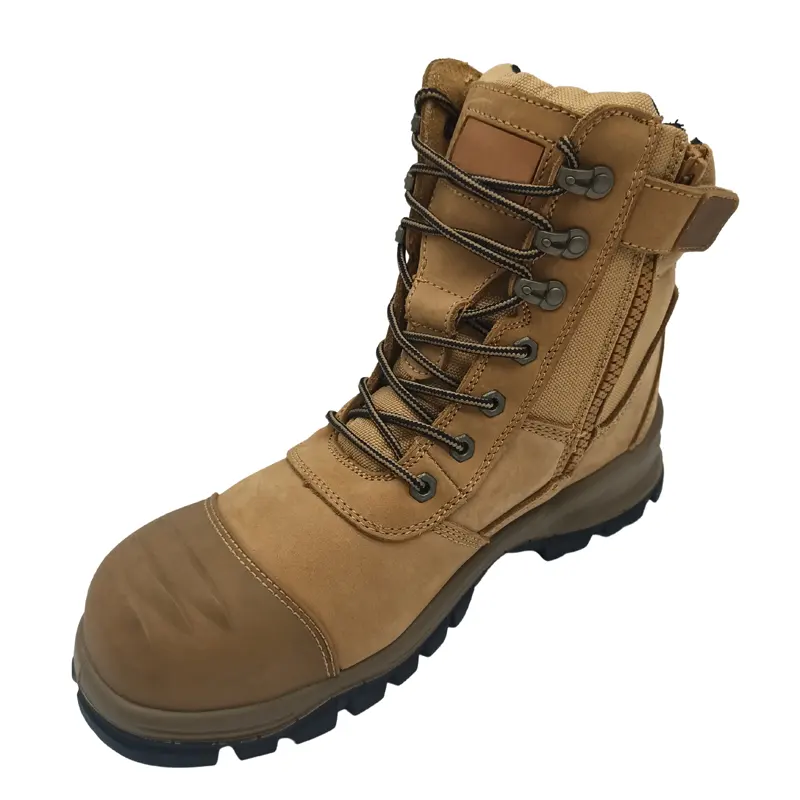 Fashionable Composite Steel Toe Waterproof Industrial Mining Leather Anti-slip High Cut Safety Boots