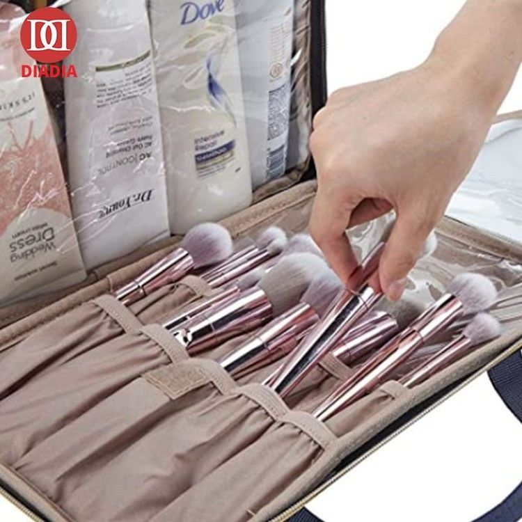 Large capacity travel Cosmetic Bag Portable large capacity travel cosmetic bag with Zipper for Women and Girls Toiletry Bag