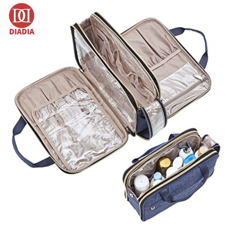 Large capacity travel Cosmetic Bag Portable large capacity travel cosmetic bag with Zipper for Women and Girls Toiletry Bag