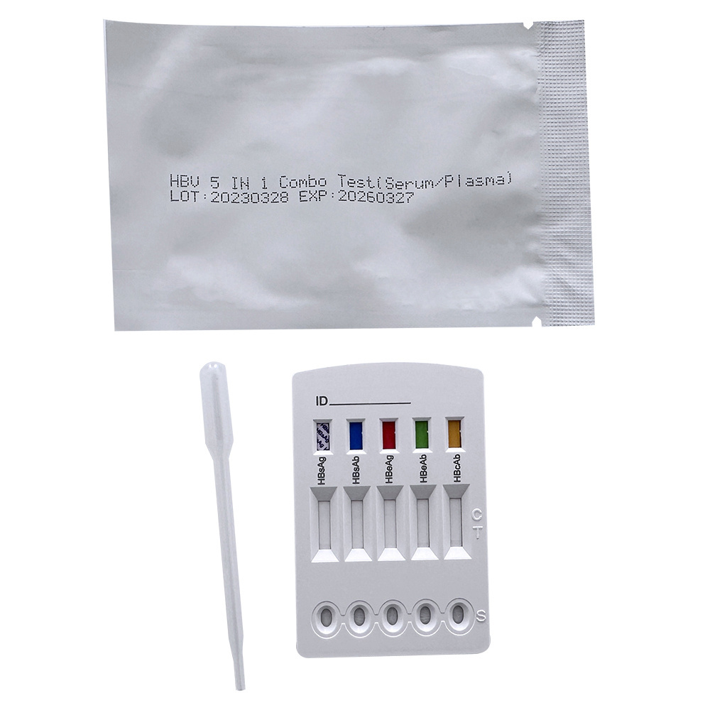 DNSHBV06 rapid hbv test kit hbsag test kit hepatitis b kit hbv 5 en 1 test