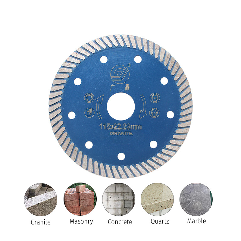 High quality 4.5 inch 115 mm turbo diamond cutting saw blade industrial wholesale OEM customized laser welding tile cuttin