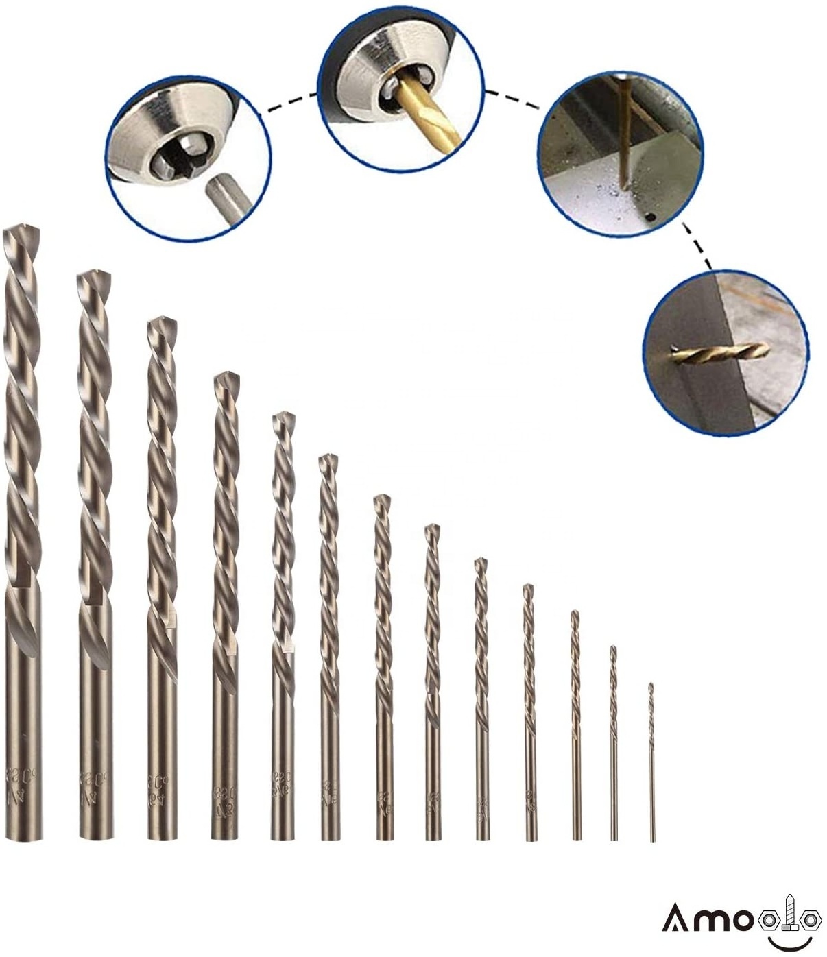 China high quality Factory Prices Custom Sizes Reduced Shank Twist Hss Drill Bits For Metal