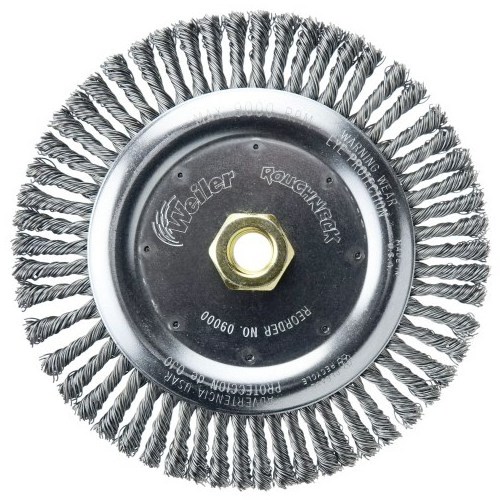 High Quality Wire Lock Technology Stainless Steel Finishing Wire wheel Brush with Threaded Hole