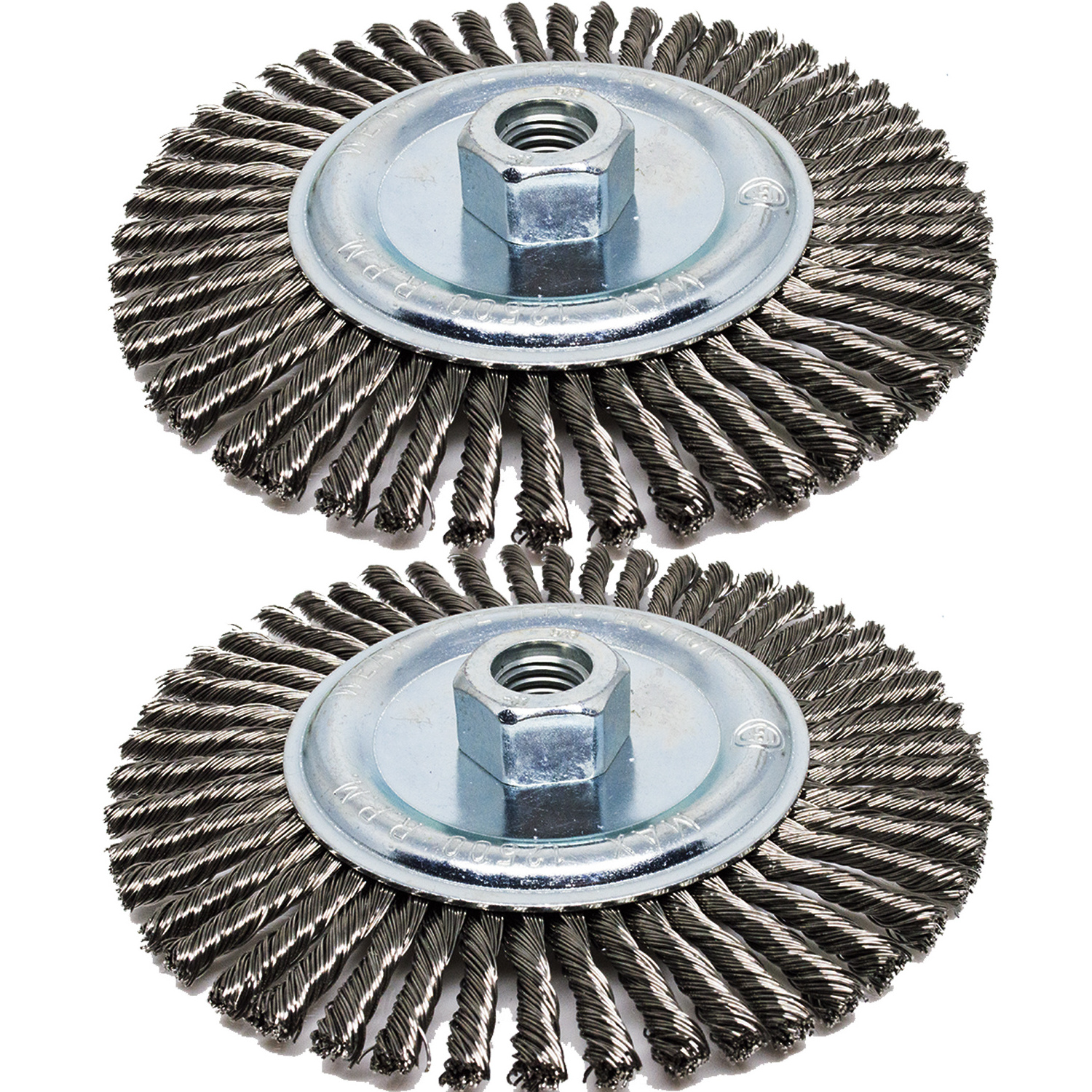 High Quality Wire Lock Technology Stainless Steel Finishing Wire wheel Brush with Threaded Hole