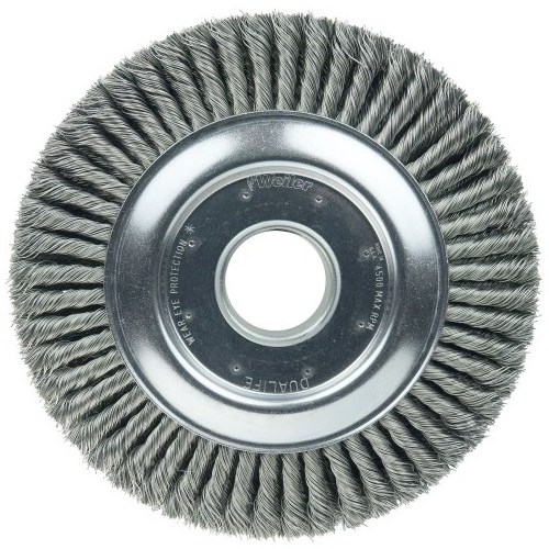 High Quality Wire Lock Technology Stainless Steel Finishing Wire wheel Brush with Threaded Hole