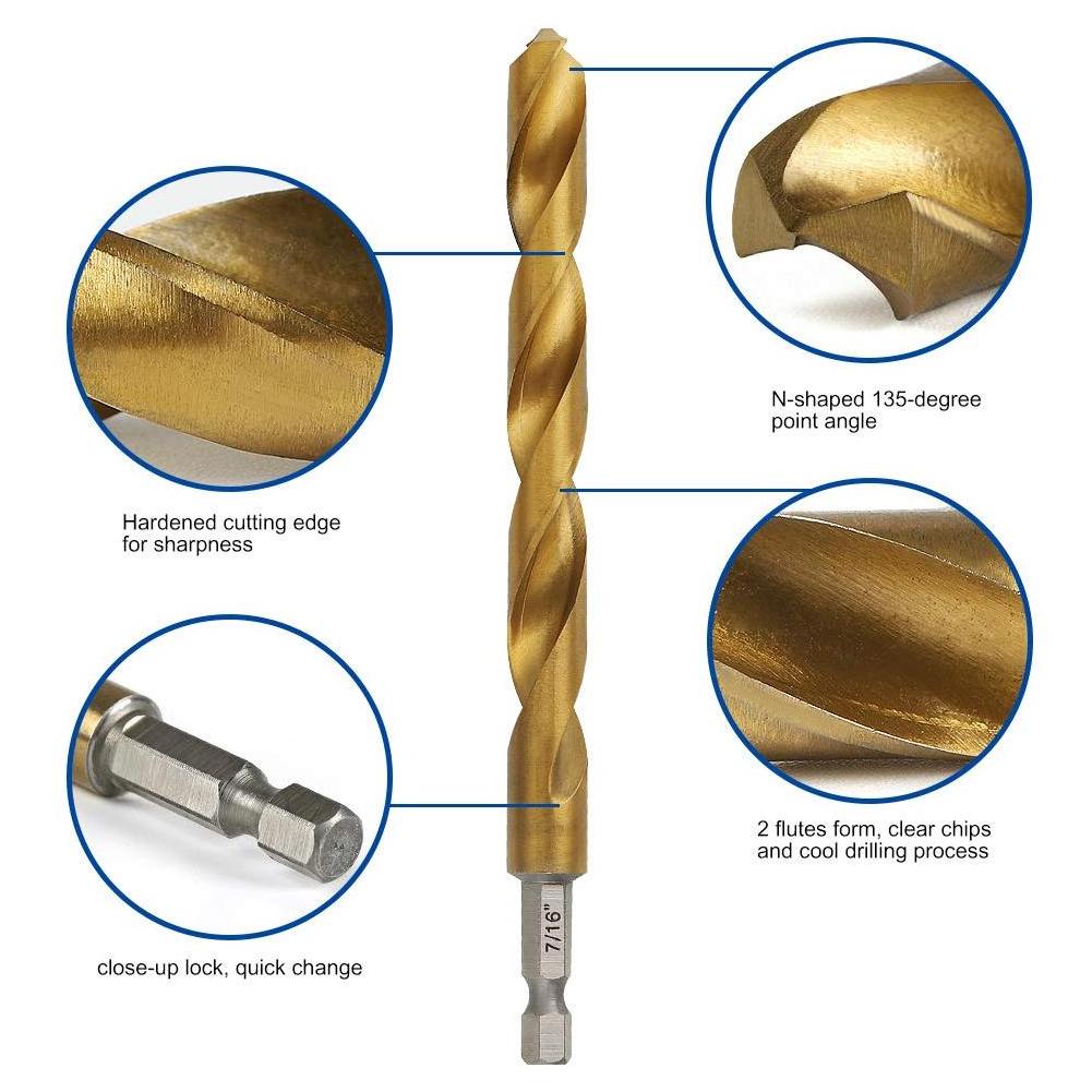 Standard drill bit set,Individual drill bits,HSS Twist Drill Bit for Metal Drilling