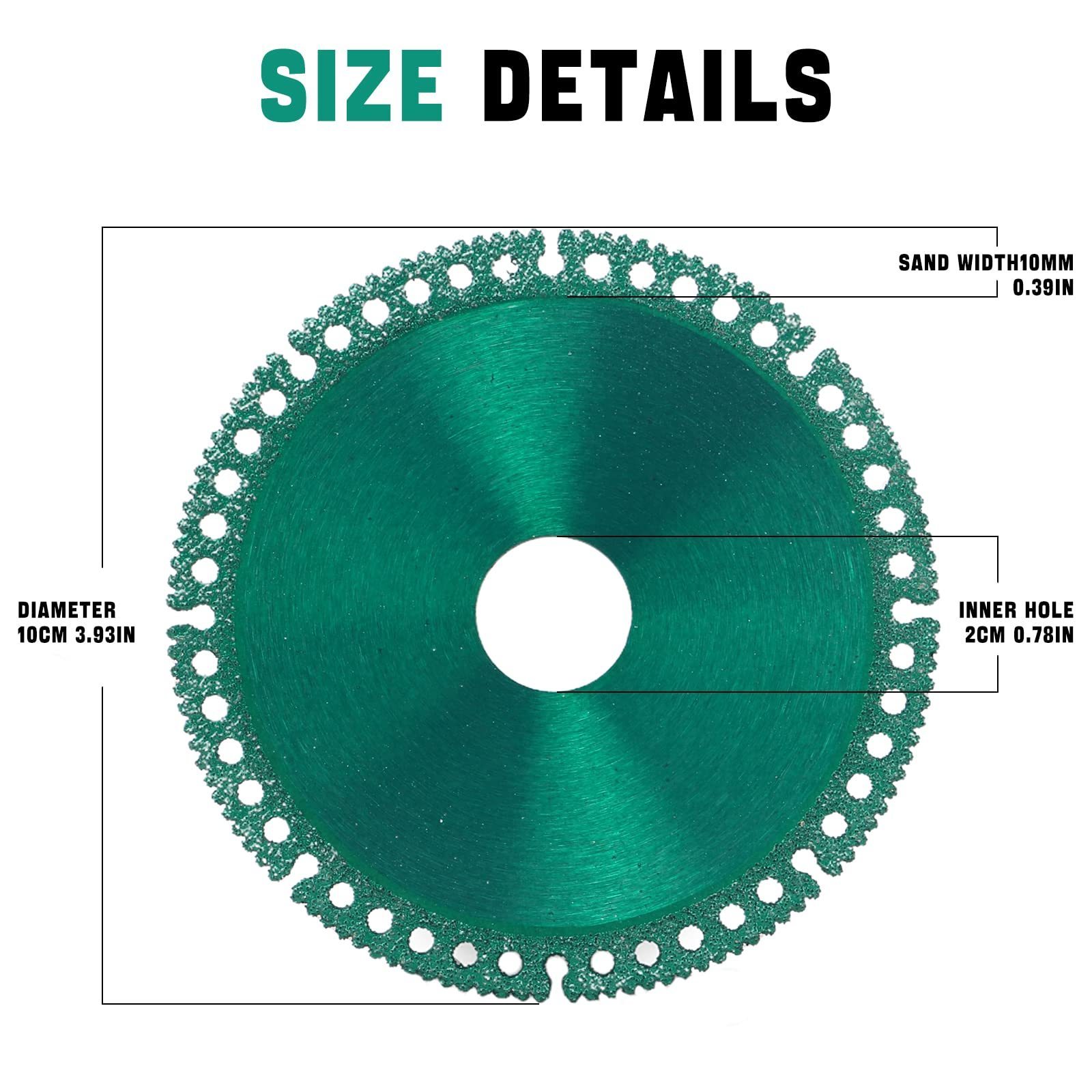 Multifunctional Cutting Saw Blade for Angle Grinder, 3Pcs Ultra-Thin Diamond Circular Saw Blade Ceramic Tile Marble PVC Cutting