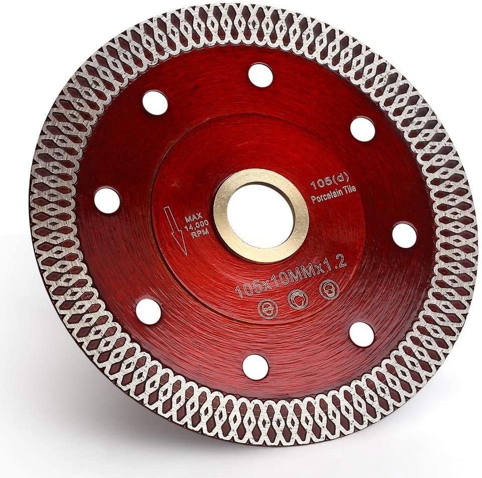 Wet Use Sintered Cyclone Mesh Thin Turbo Diamond Circular Cutting Saw Blade for Porcelain Tile