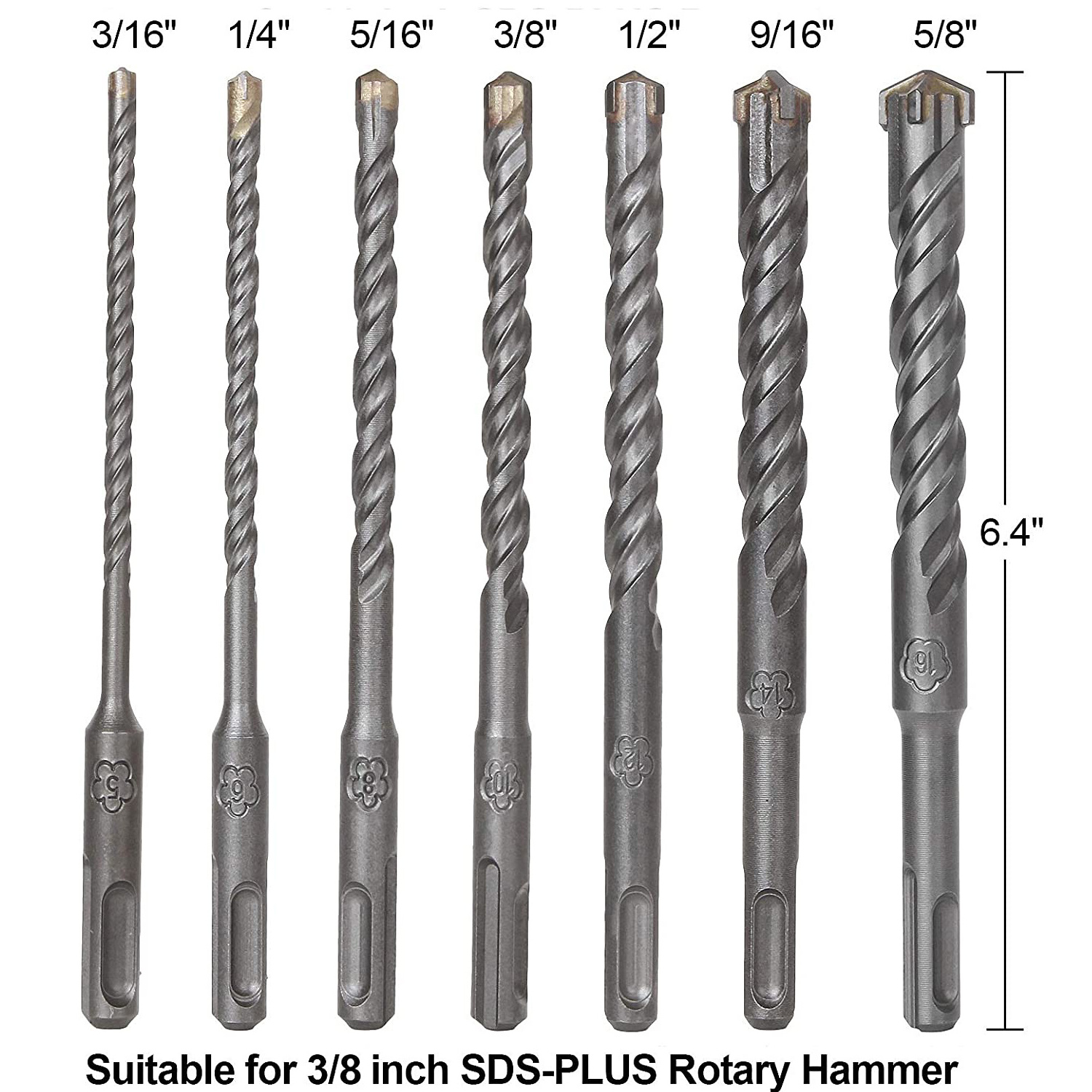 5/6/8/10/12/14/16mm Cross Type Tungsten Steel Alloy SDS Plus Electric Hammer drill bits for Masonry Concrete