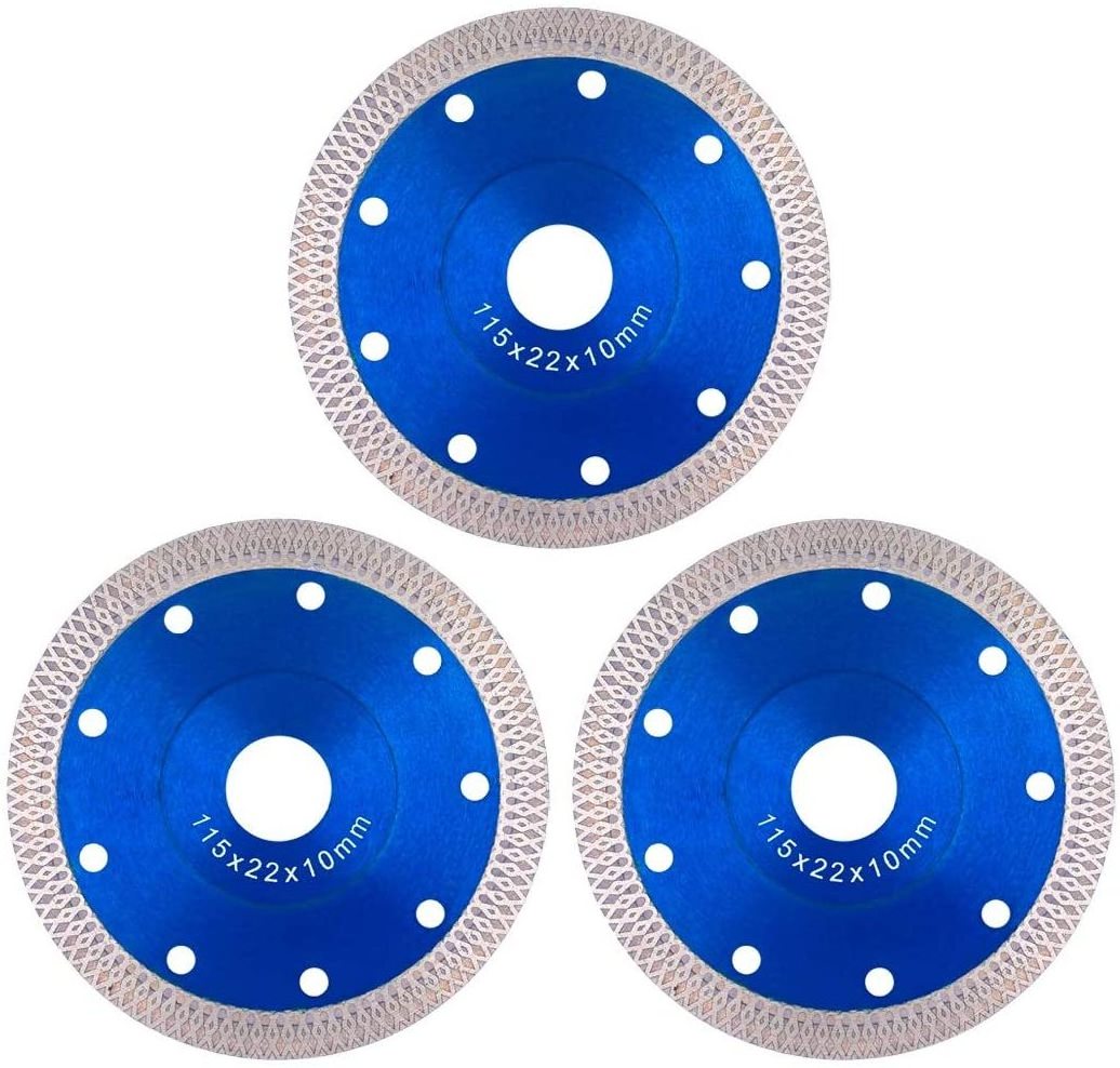 Wet Use Sintered Cyclone Mesh Thin Turbo Diamond Circular Cutting Saw Blade for Porcelain Tile