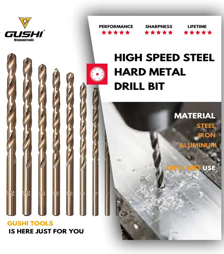 Din 338 German Hss M35 Cobalt 5% Parallel Shank Twist Drill Bits For Stainless Steel/steel/metal