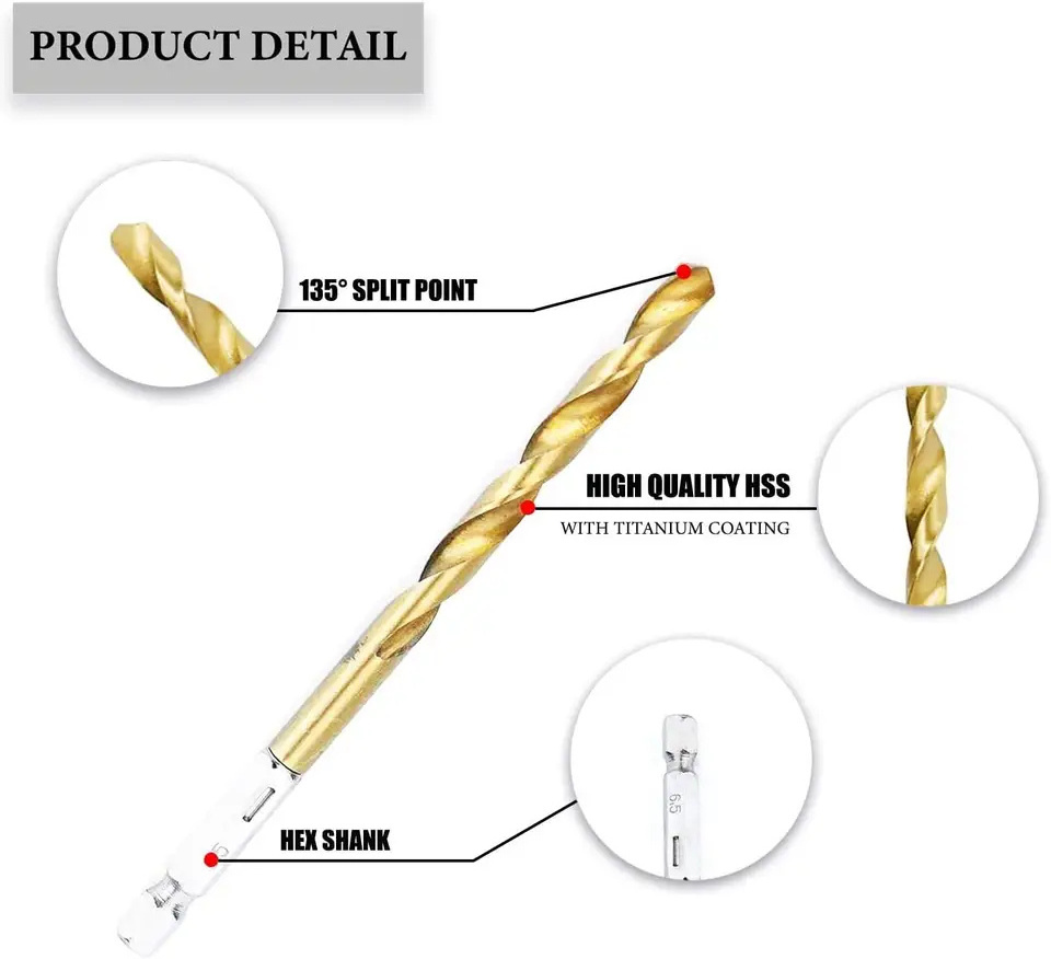 HSS M35 Drill Bits Set Cobalt 5% Parallel Shank Twist Drill Bits For Stainless Steel/Steel/Metal