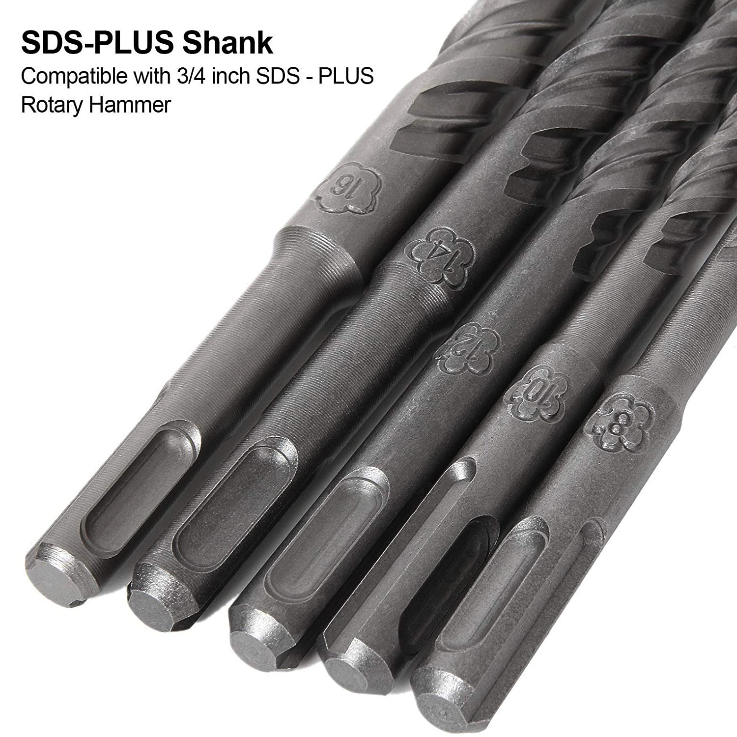 5/6/8/10/12/14/16mm Cross Type Tungsten Steel Alloy SDS Plus Electric Hammer drill bits for Masonry Concrete