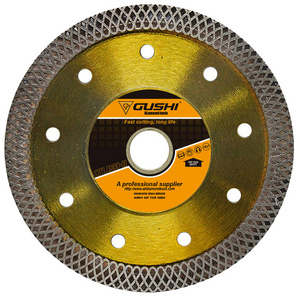 Wet Use Sintered Cyclone Mesh Thin Turbo Diamond Circular Cutting Saw Blade for Porcelain Tile