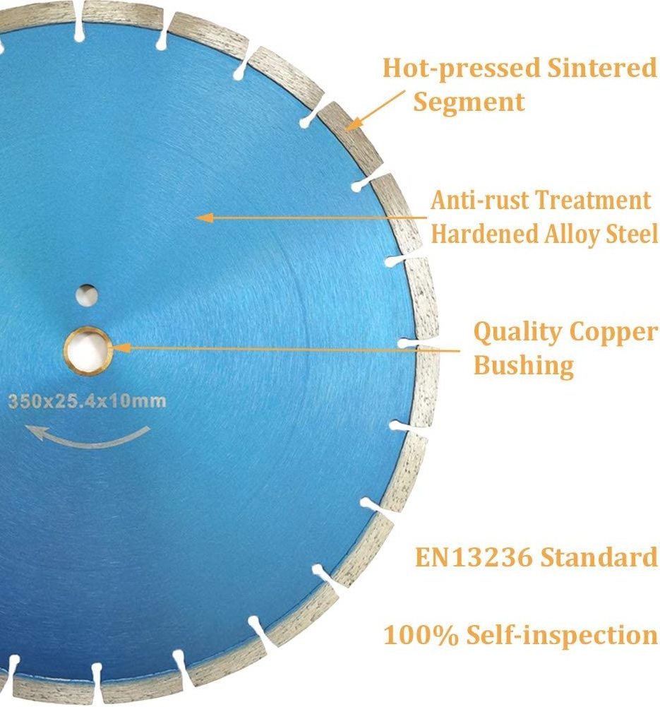 14 inch Segmented Diamond Saw Blade for Concrete Masonry Brick Block Stone