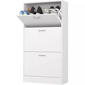 Modern White 50 Pair Shoe Rack Shelf Storage Closet Organizer Cabinet 50 Sets Hold Shoes Adjustable (other) Accept