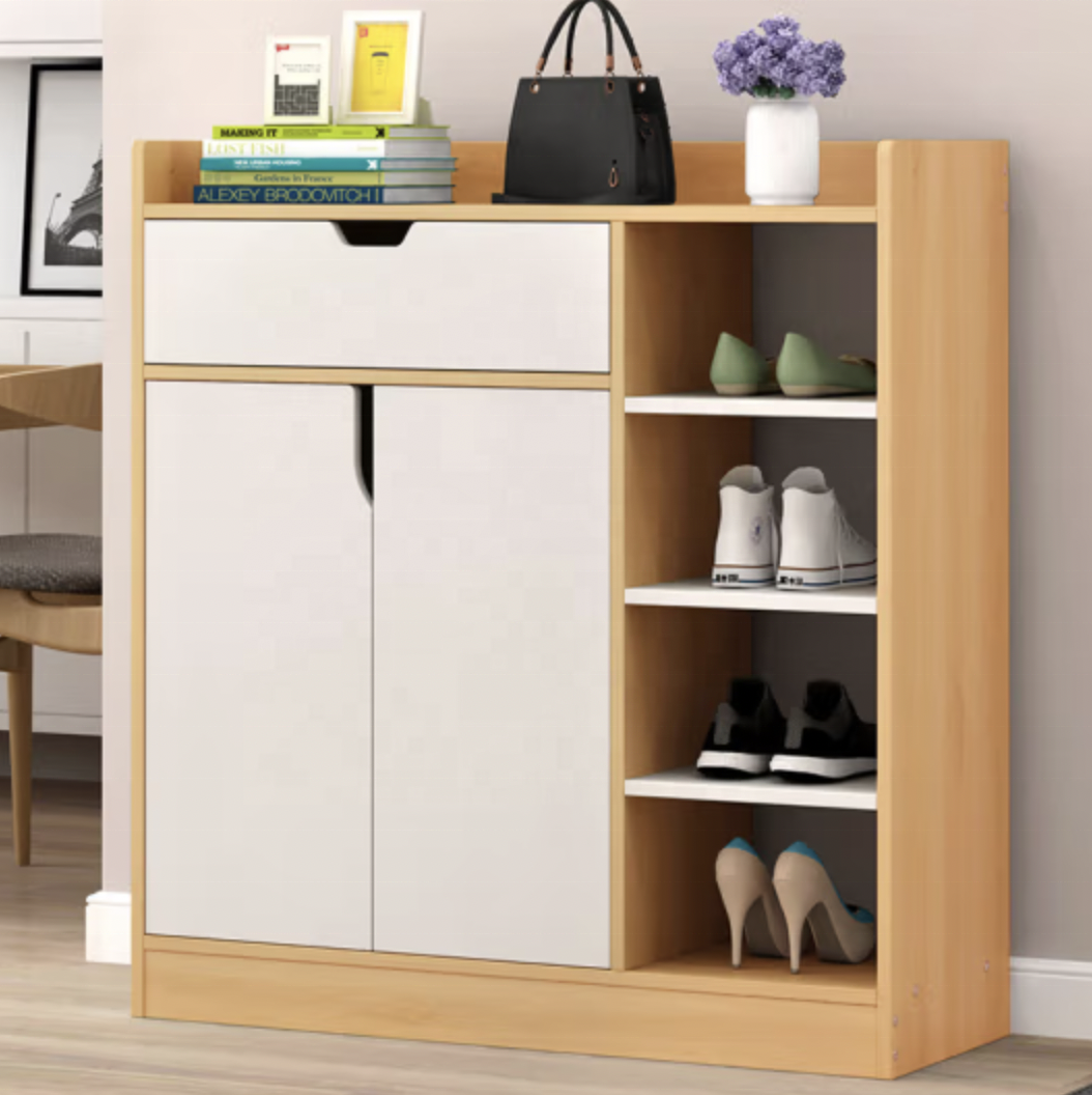 new design open doors modern living room furniture shoe cabinet waterproof fireproof smart Shoe Cabinet rack