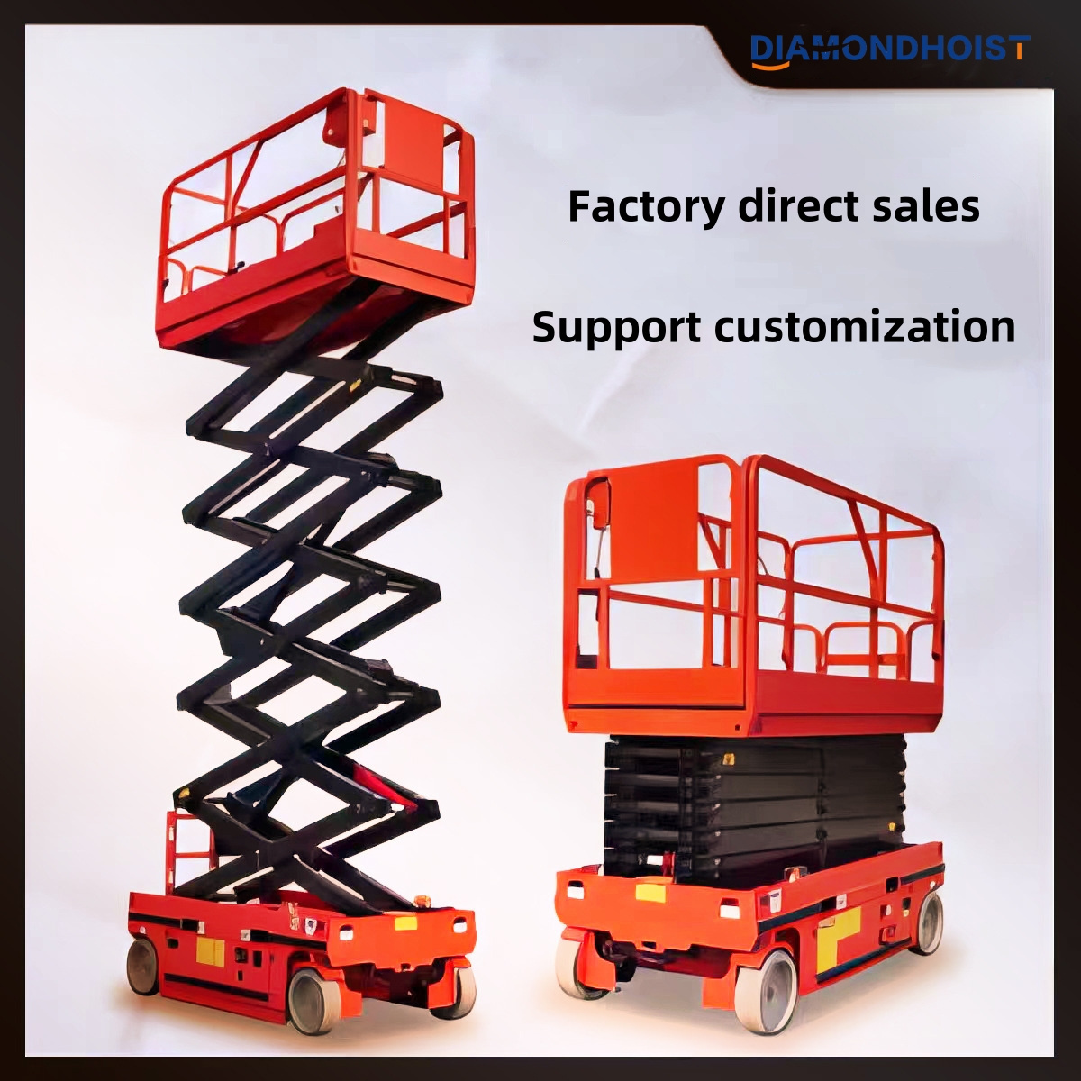 New 6m 12m Self-Propelled Hydraulic Scissor Lift Warehouses Man-Lifting Automatic Scaffolding