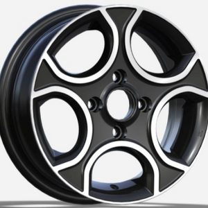 beautiful 13 inch 4X100 black machine car rims alloy wheels