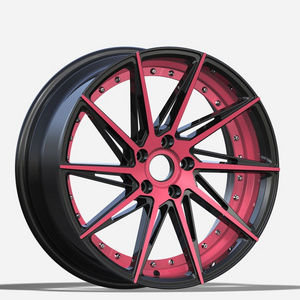 20 inch machine pink spoke aluminium alloy wheel rims