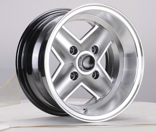 13x7 inch 4x100/114.3 deep dish car alloy wheels with 4 spoke, negative offset wheel rims