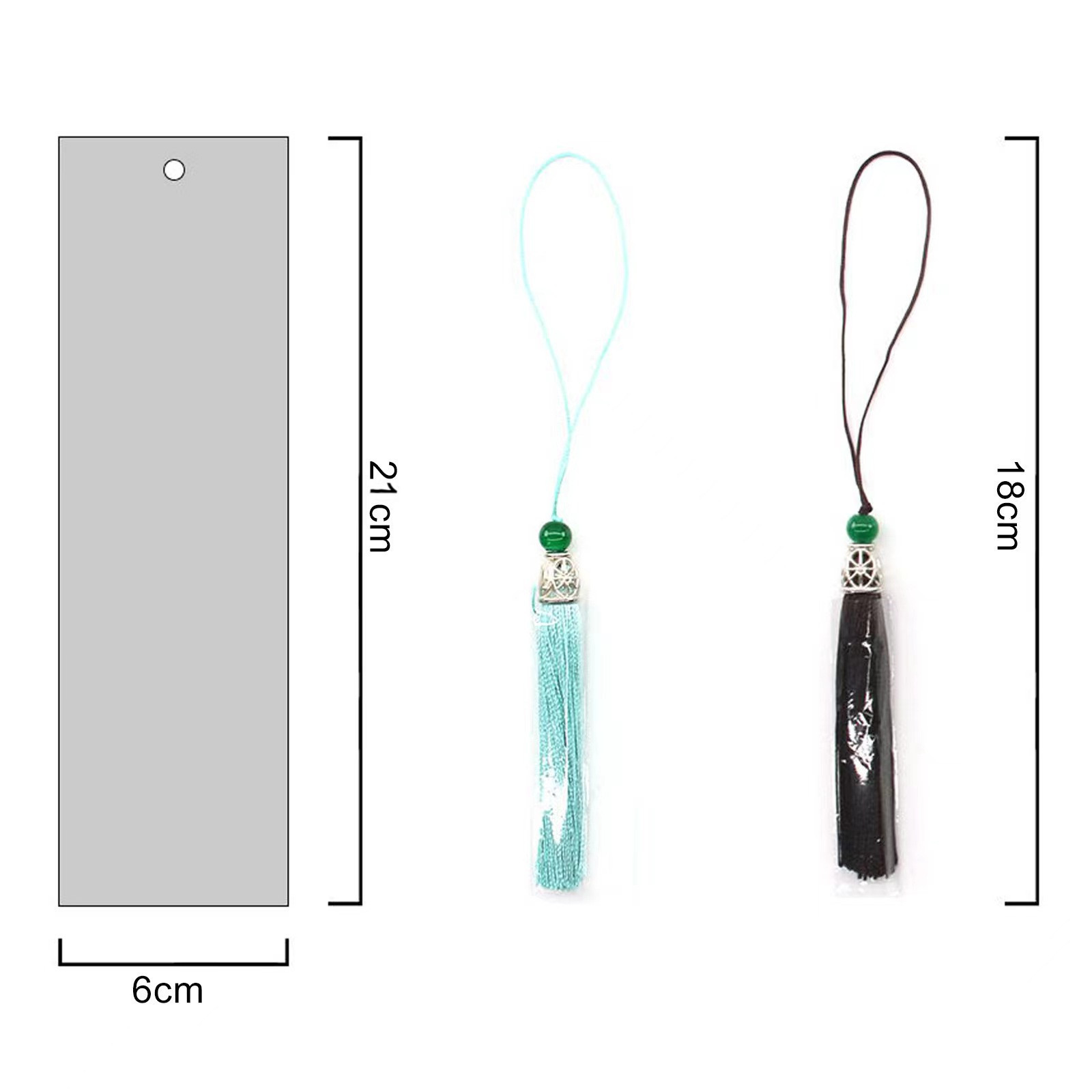 R-FQY034-047 2pcs Mandala Design Handmade Leather Bookmark Tassel Diamond Painting Bookmarks