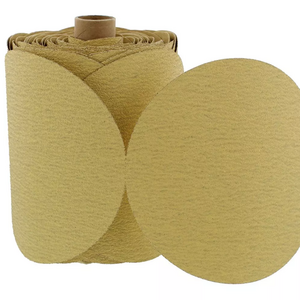 6" Gold Sanding Discs 40 Grit Self Adhesive Sticky back Sandpaper for Woodworking Wood, Metal