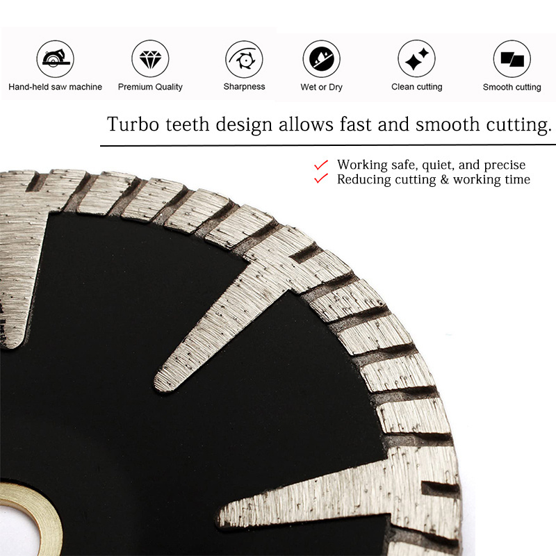 5 Inch Concave Diamond Blade T Segmented Diamond Cutting Blade Disc for Granite Marble Stone