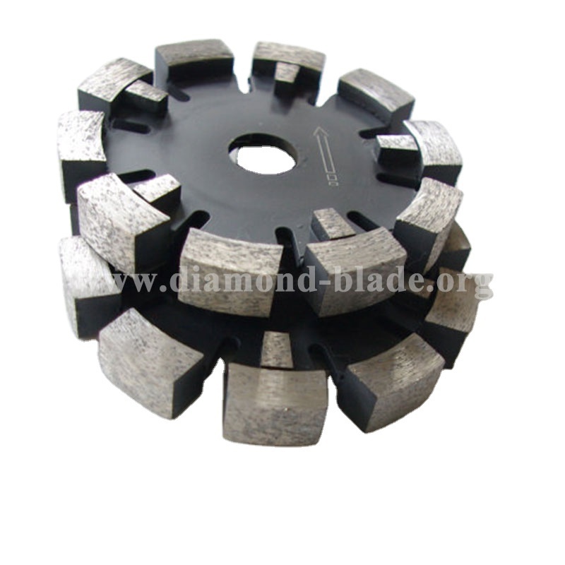 Laser welding diamond dry tuck point saw blades for bricks and concrete grooving