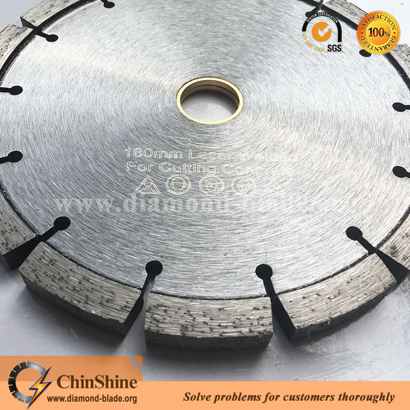 Laser welding diamond dry tuck point saw blades for bricks and concrete grooving