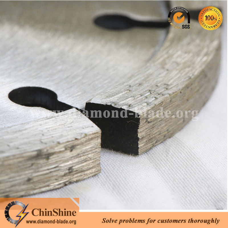 Laser welding diamond dry tuck point saw blades for bricks and concrete grooving