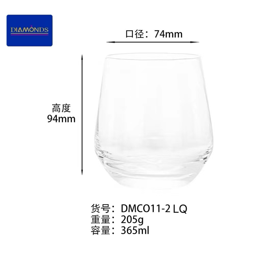 Low Ball Tumbler Glassware Transparent Cold Cut Cup Mouth Juice Water Glass Light Cups Blowing Cup Manufacturer