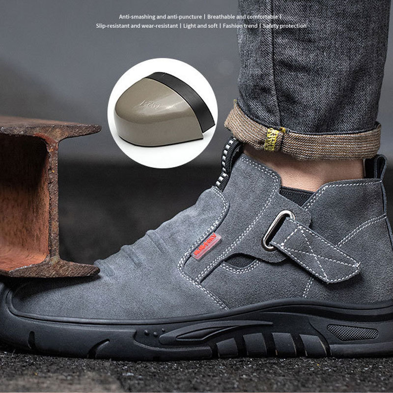 Wholesale oil water resistant anti slip welder work shoes steel toe puncture proof men industrial construction safety boots